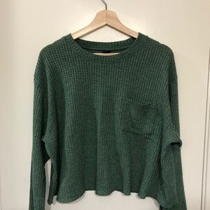 Wild Fable Green Thermal Long Sleeve Top Large